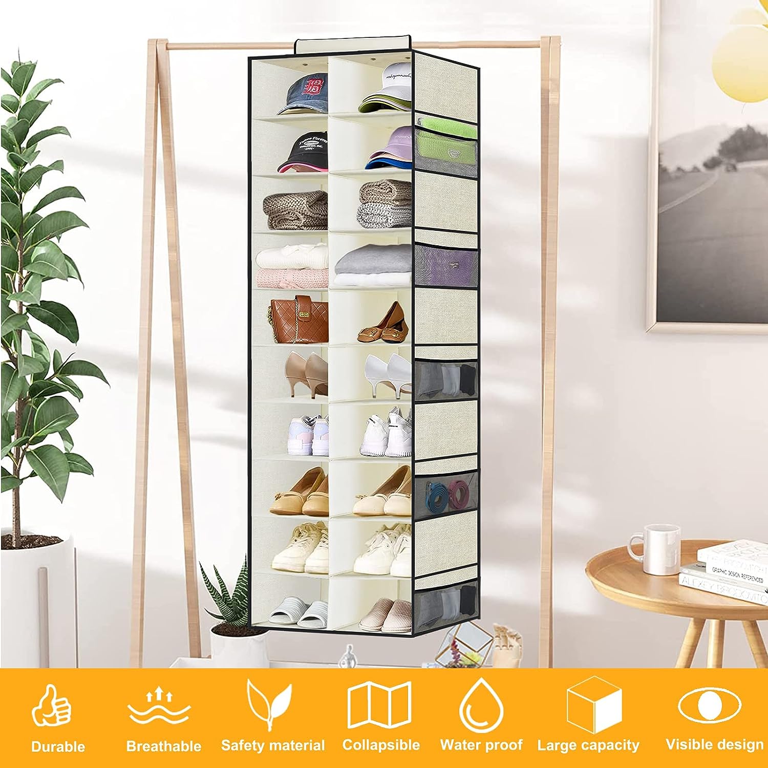 Blushbees® 20-Shelves Hanging Shoe Organizer - Beige