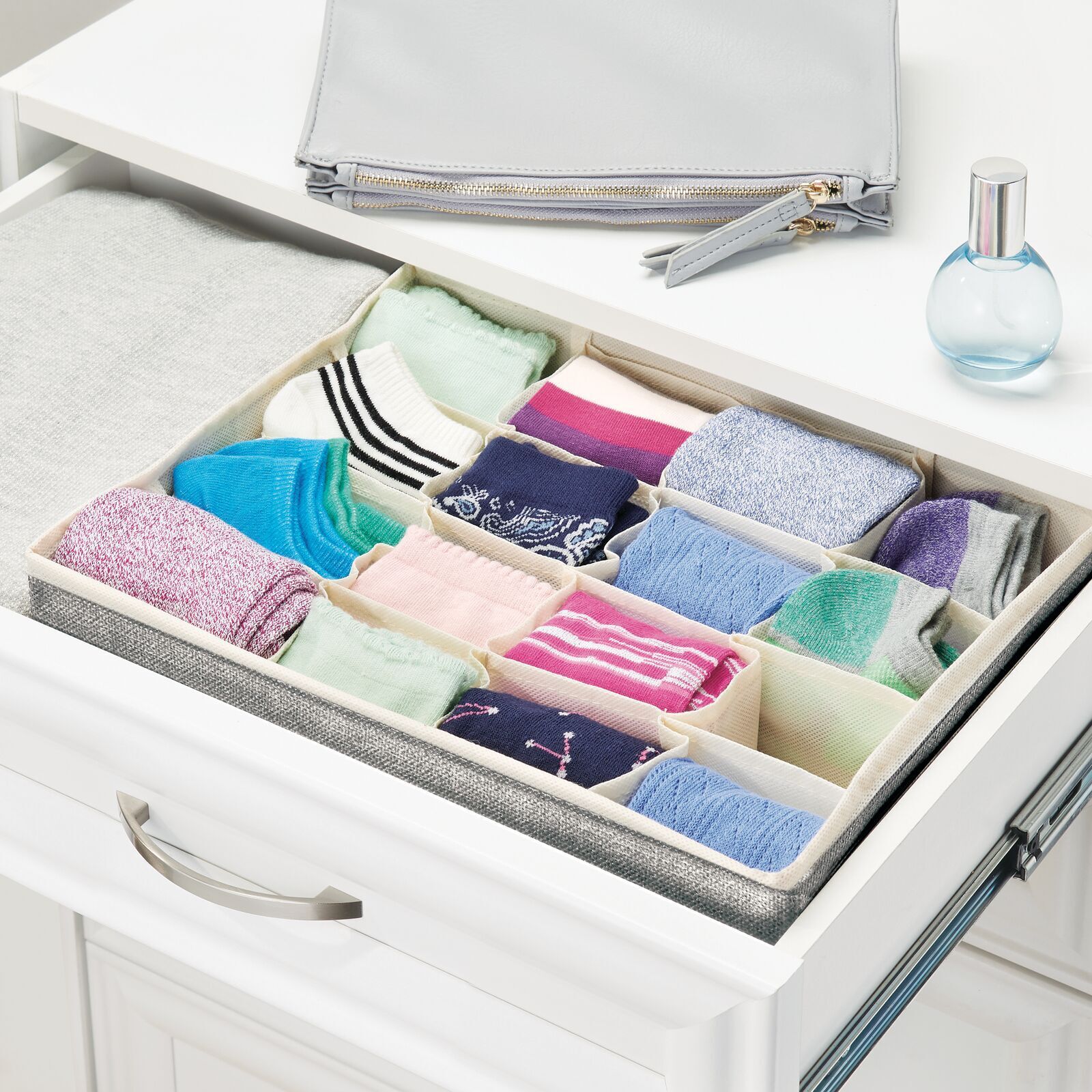 2 pack clothes drawer organizer for
